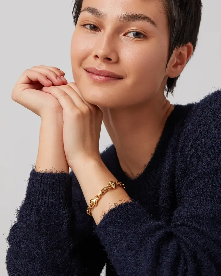 Jenny Bird Art Heart Chain Bracelet