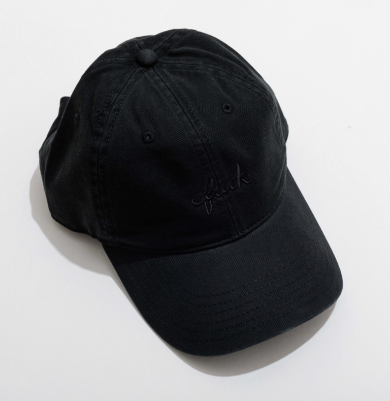 Fuck Script 100% Cotton Baseball Cap