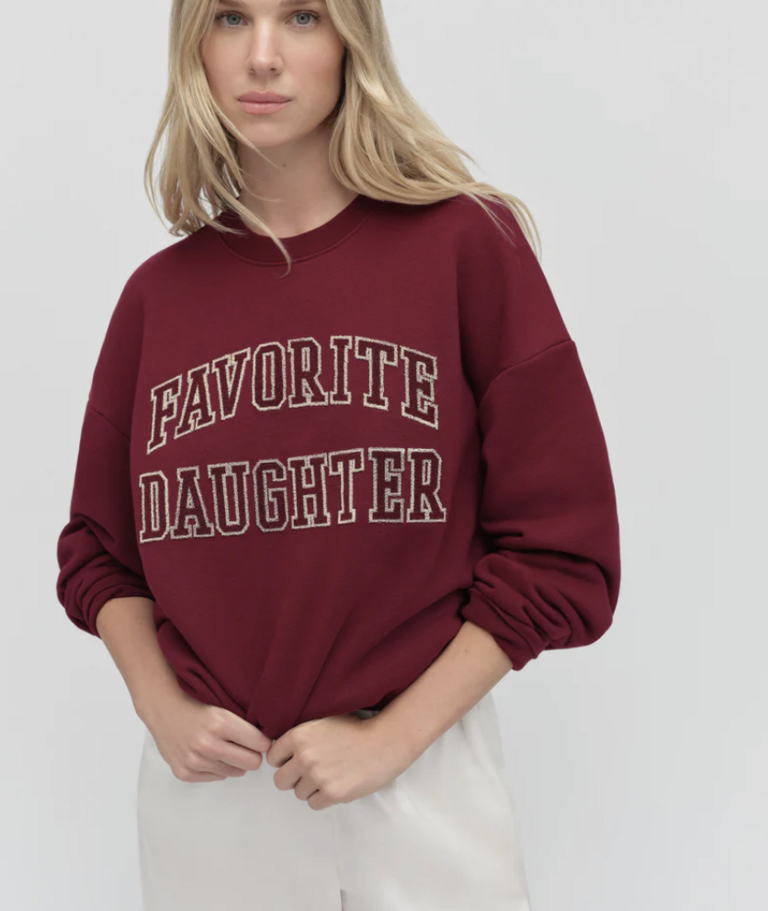 Favorite Daughter The Collegiate Embroidery Sweatshirt