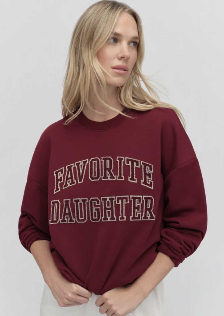 Favorite Daughter The Collegiate Embroidery Sweatshirt