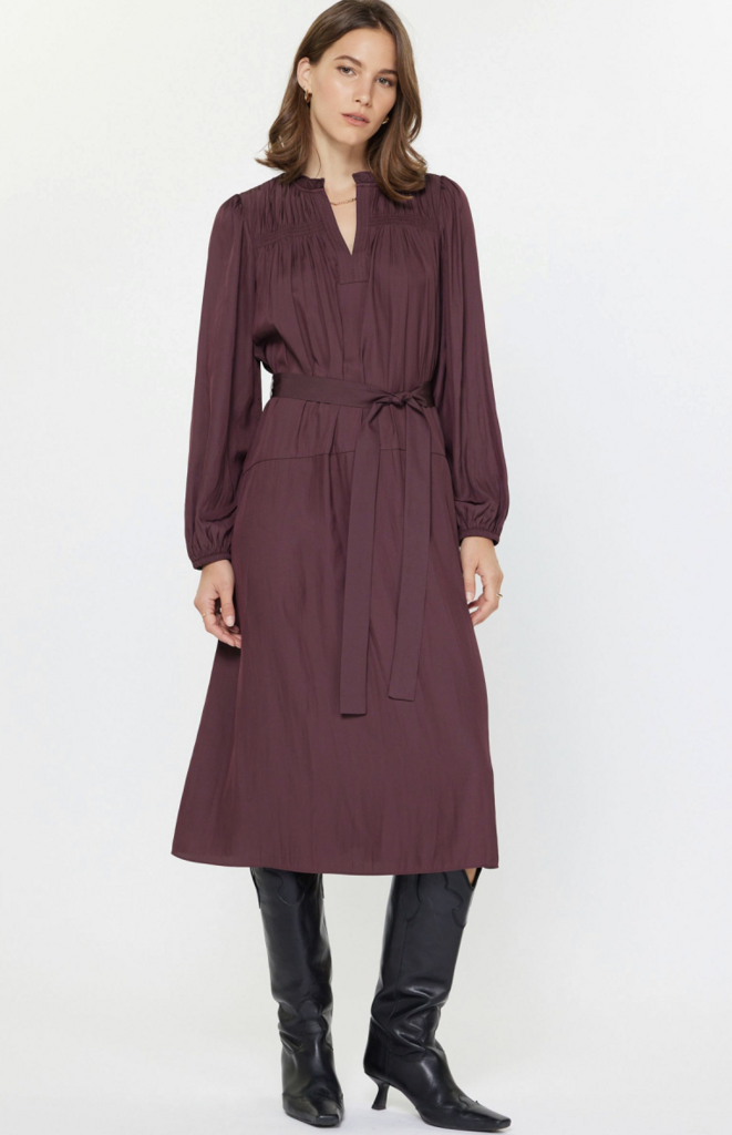 Current Air L/S Shoulder Detail Dress- Multiple Colors