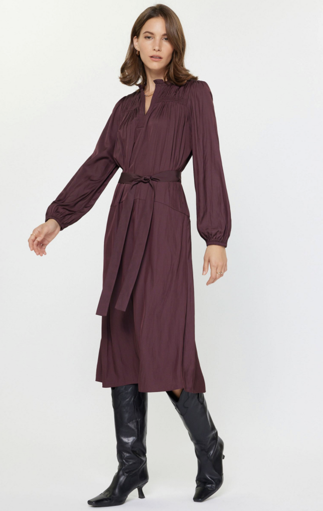 Current Air L/S Shoulder Detail Dress- Multiple Colors