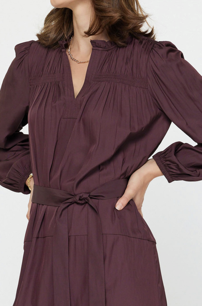 Current Air L/S Shoulder Detail Dress- Multiple Colors