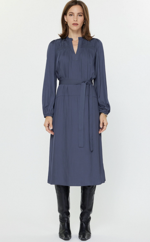 Current Air L/S Shoulder Detail Dress- Multiple Colors