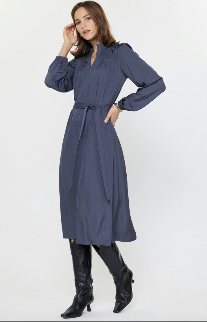 Current Air L/S Shoulder Detail Dress- Multiple Colors