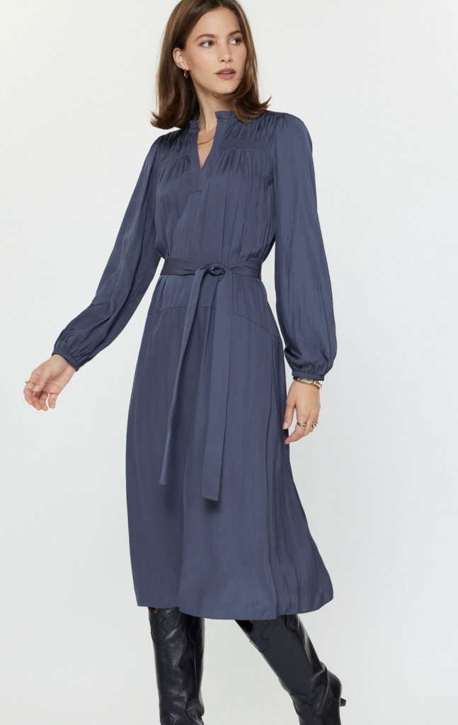 Current Air L/S Shoulder Detail Dress- Multiple Colors