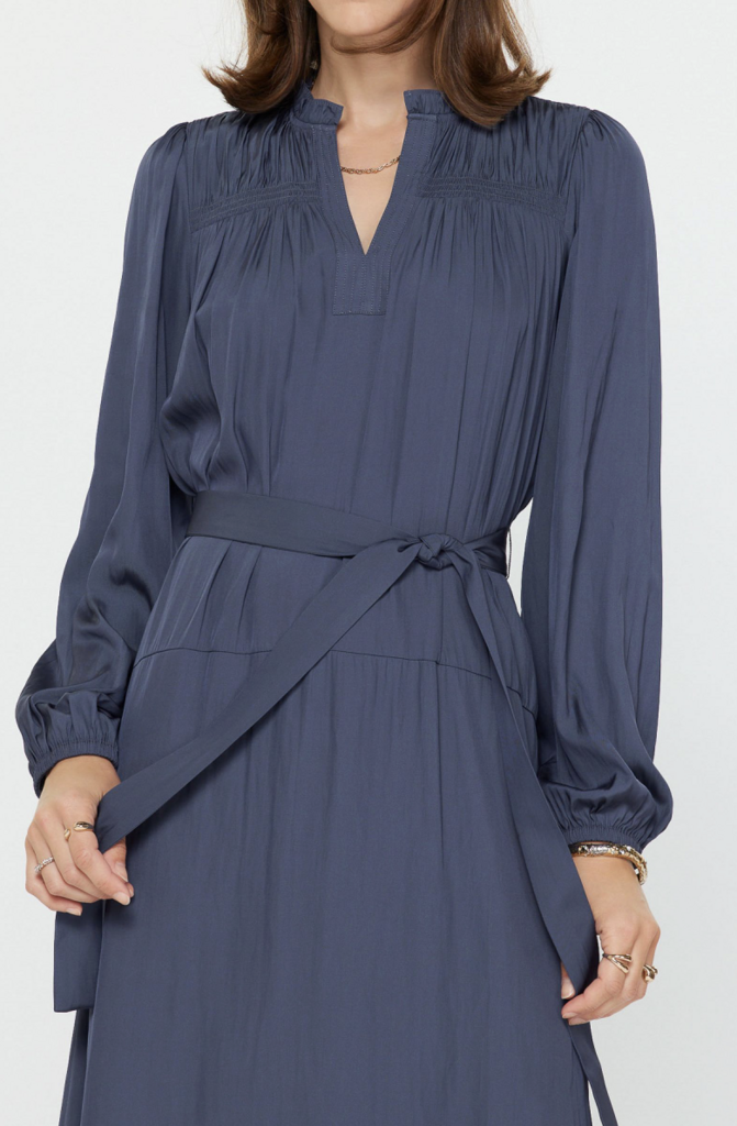Current Air L/S Shoulder Detail Dress- Multiple Colors