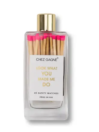 Chez Gagne Glass Bottle Matches