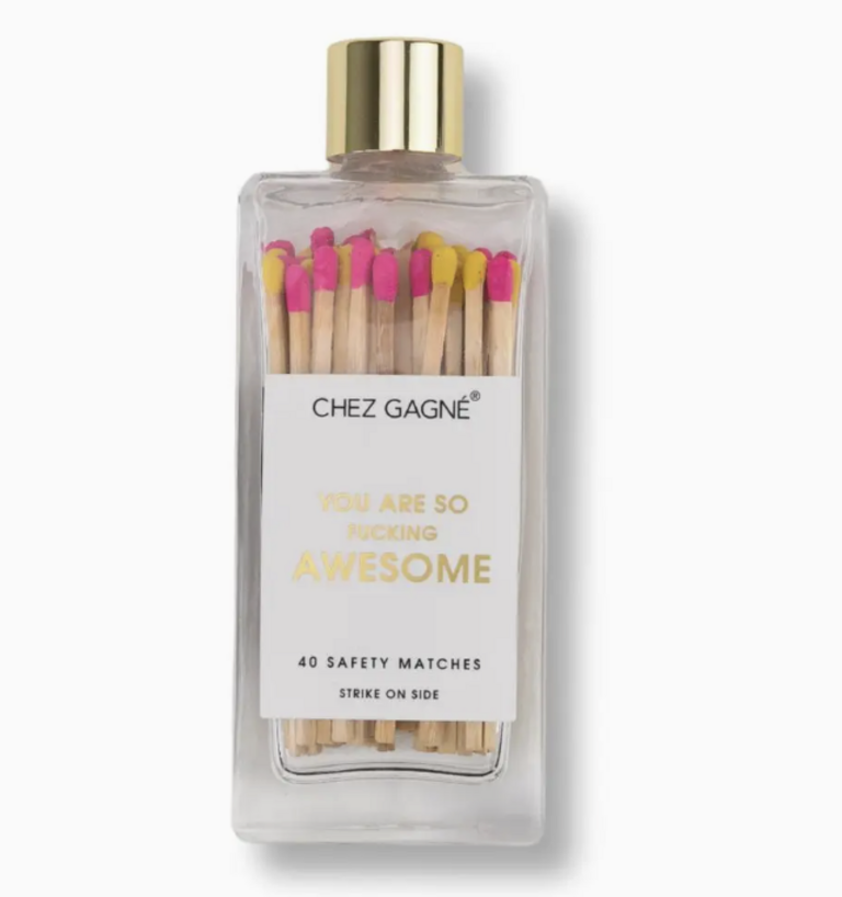 Chez Gagne Glass Bottle Matches