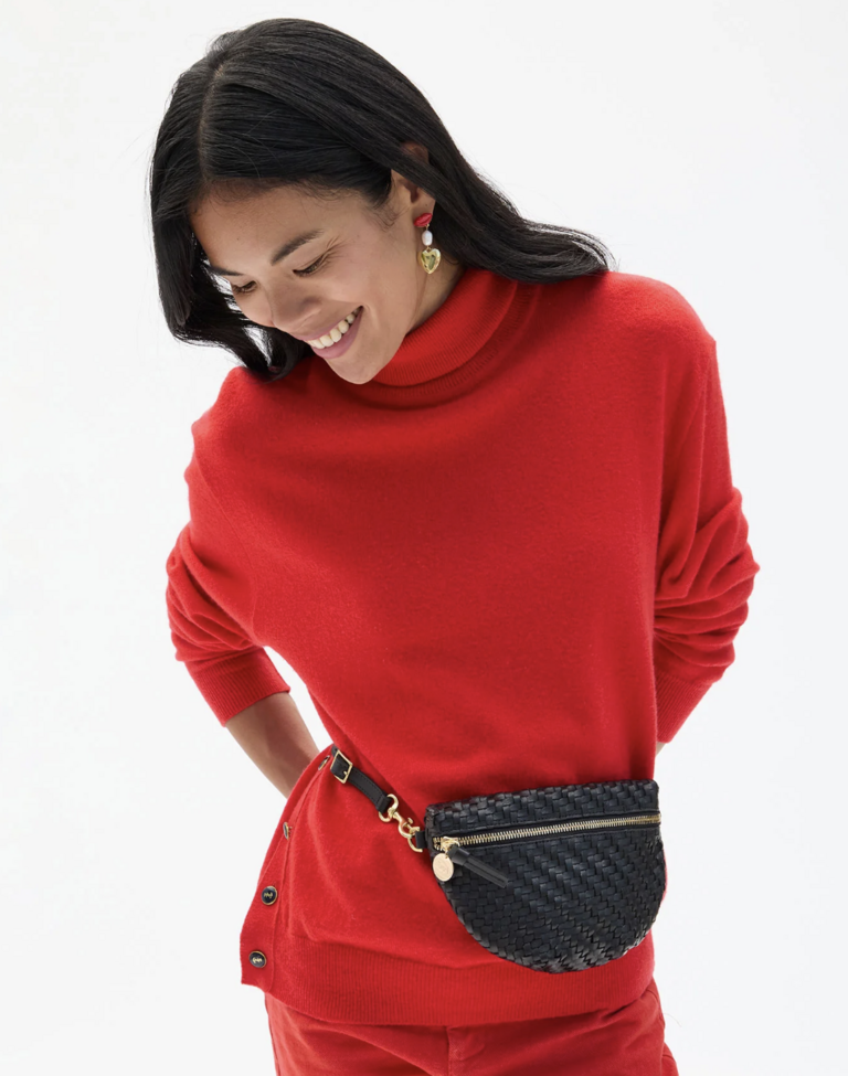 Clare V. Petite Fanny- Woven ZigZag