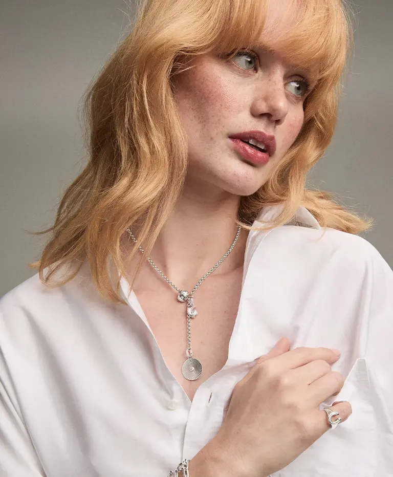 Adina Reyter Rolo Chain Lariat Necklace