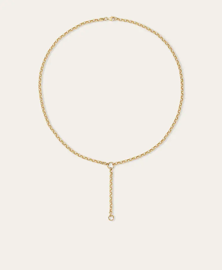 Adina Reyter Rolo Chain Lariat Necklace