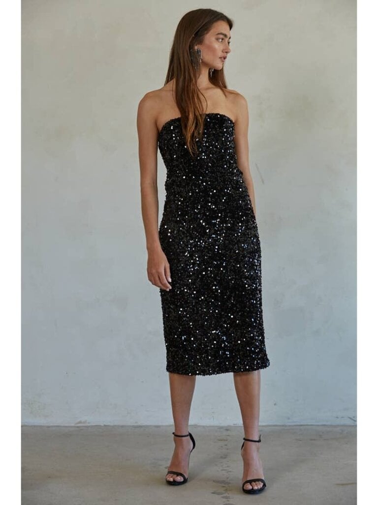 By Together Like Lovers Sequin Strapless Dress