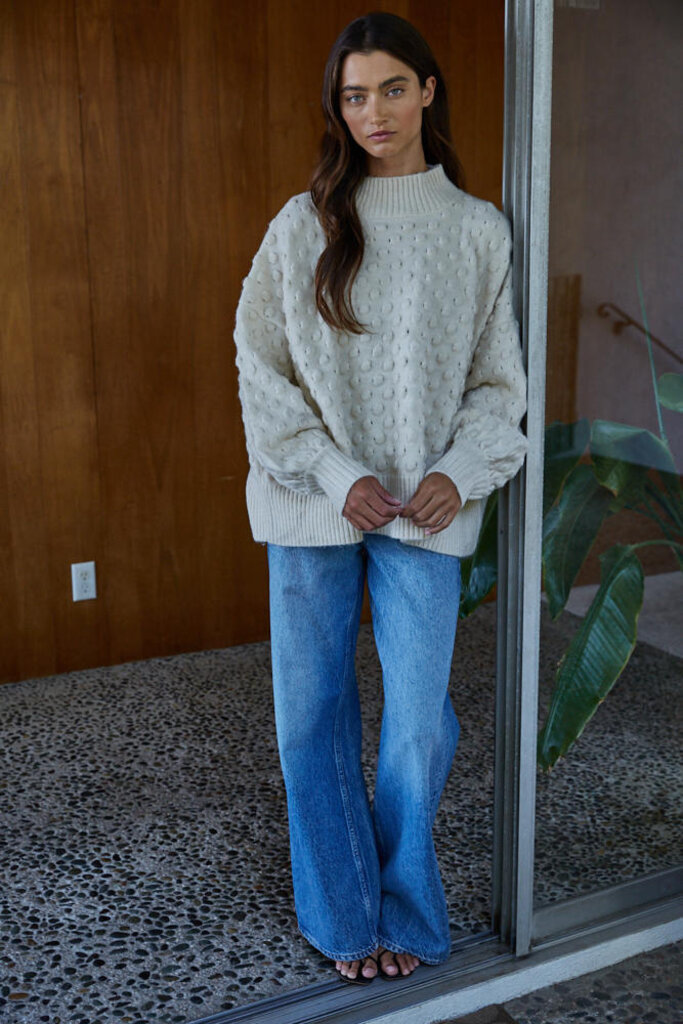By Together Quill Popcorn Knit Pullover Sweater