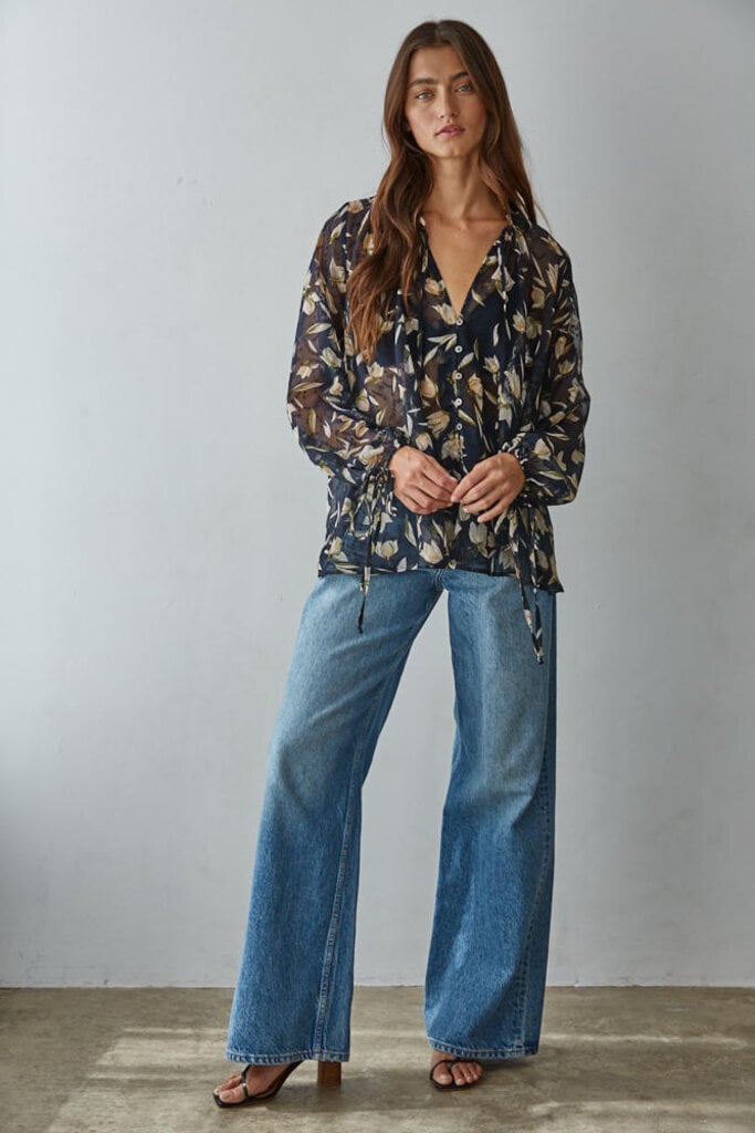 By Together Aether Bloom Ruffle Flow Top