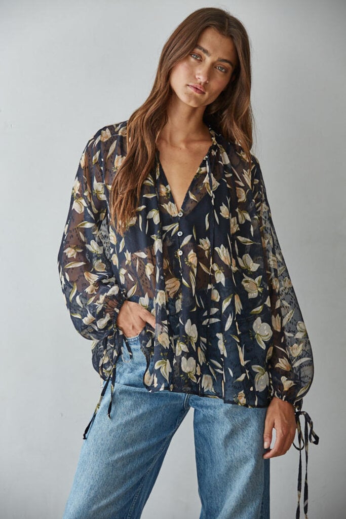 By Together Aether Bloom Ruffle Flow Top