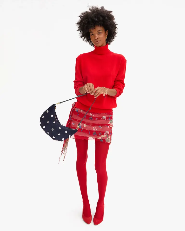 Clare V. Suede Studded Lune