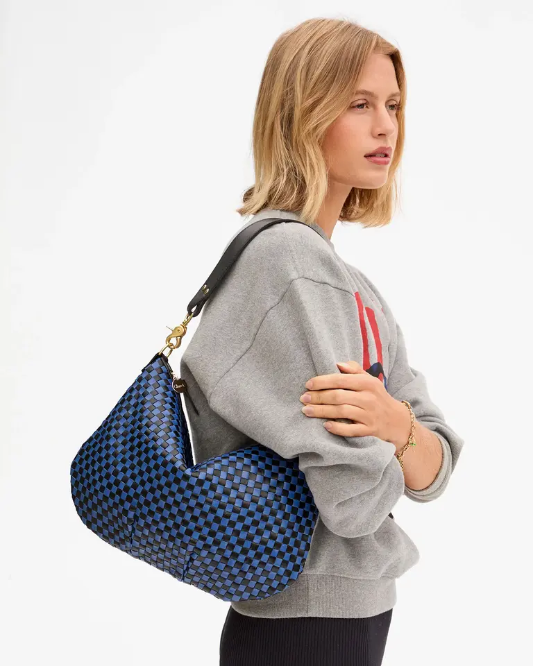 Clare V. Woven Checker Moyen Messenger
