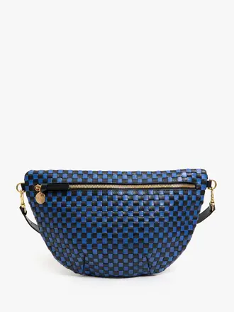 Clare V. Woven Checker Grande Fanny