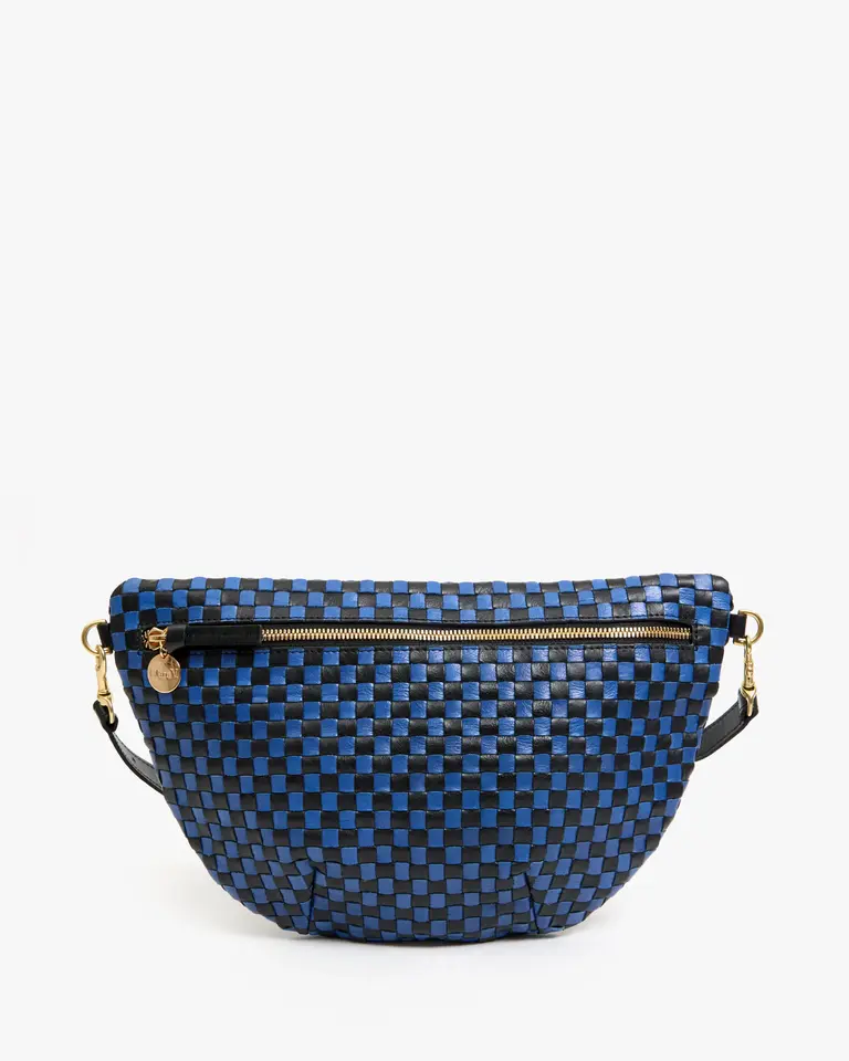Clare V. Woven Checker Grande Fanny