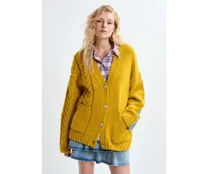 LOVOT3 パステルジグザグニット（イエロー） ショルダーZIPニットプルオーバー(トップス)｜LOVELESS(ラブレス)の