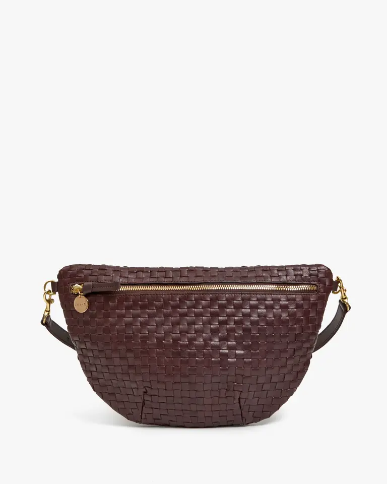 Clare V. Grande Fanny Woven Checker
