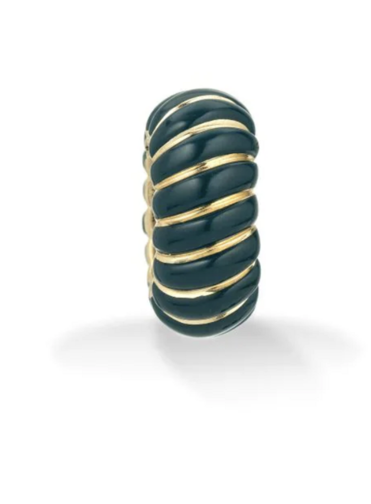 Adina Reyter  Green Ceramic Wave Big Bead Y9K