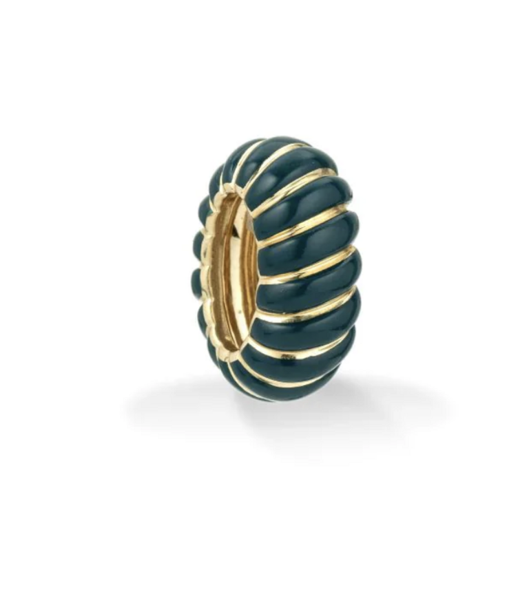 Adina Reyter  Green Ceramic Wave Big Bead Y9K