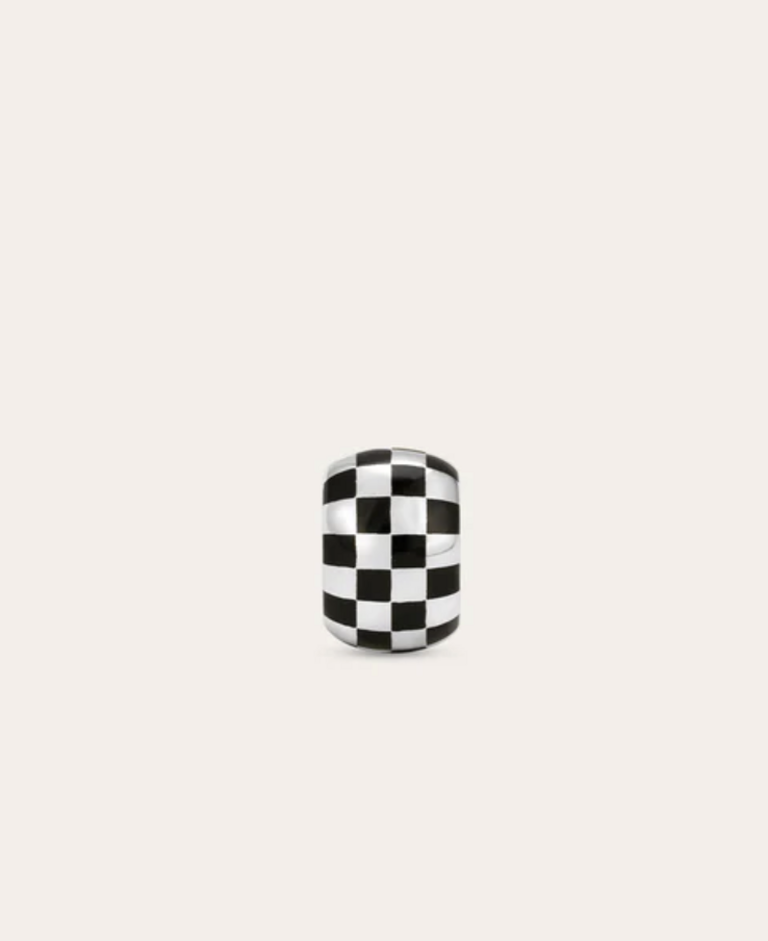 Adina Reyter Black Ceramic Checkerboard Bead