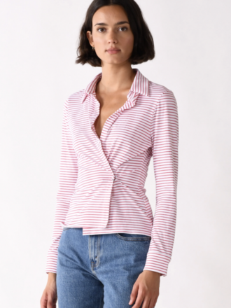 Cissa The FITTED Shirt in Red Stripe