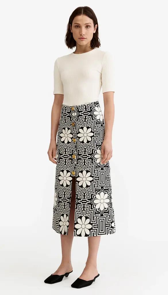 Smythe A-Line Midi Skirt