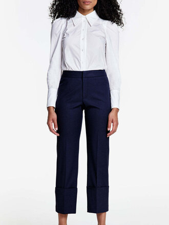 Smythe Cuffed Navy Flood Pant