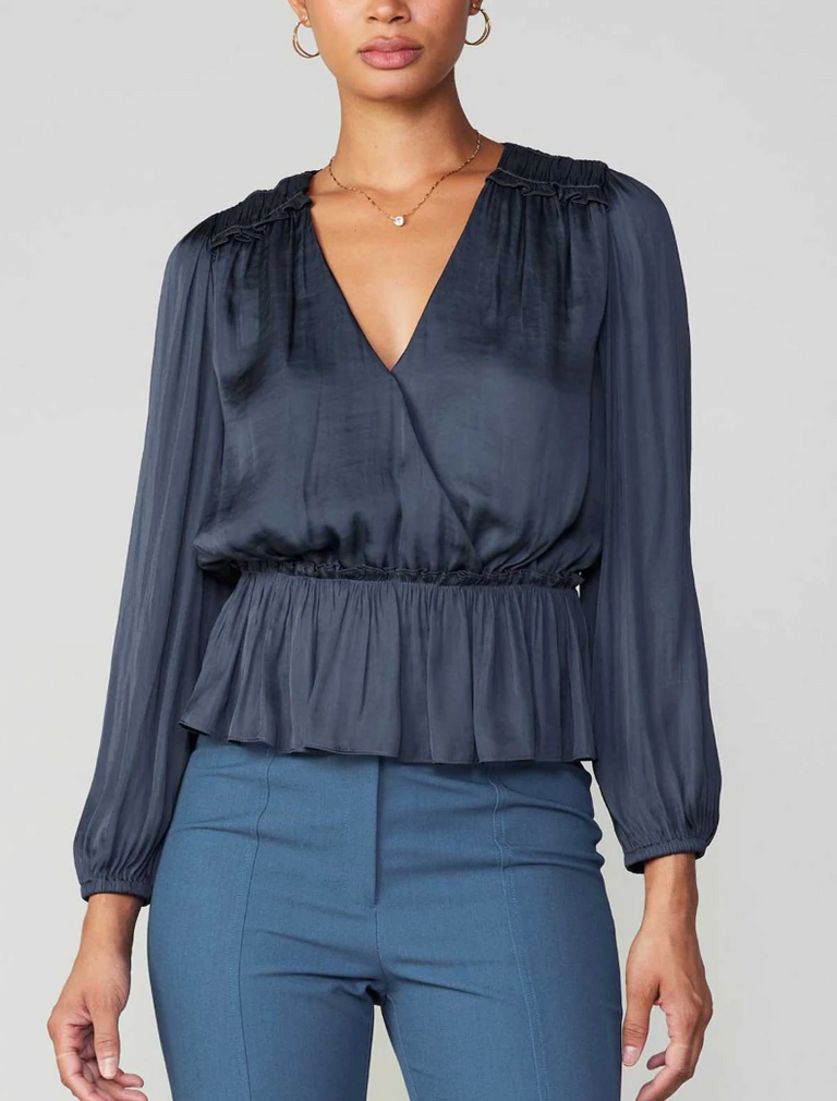 Current Air Peplum Surplus Blouse