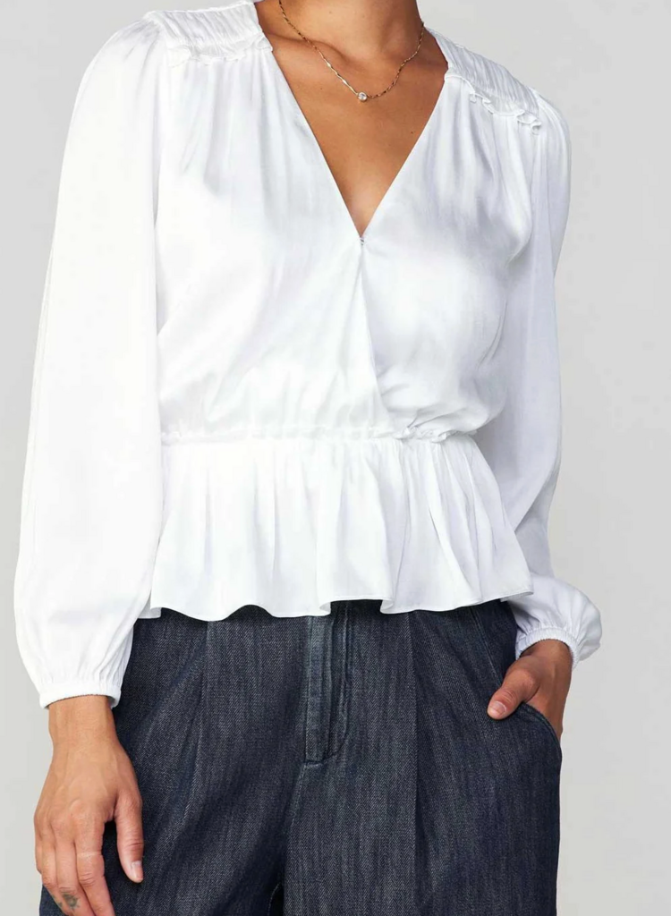 Current Air Peplum Surplus Blouse
