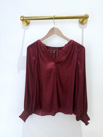 Current Air L/S Split Neck Blouse