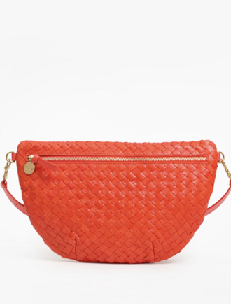 Clare V. Grande Fanny - Medium Woven Diagonal