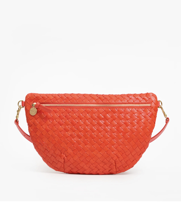 Clare V. Grande Fanny - Medium Woven Diagonal