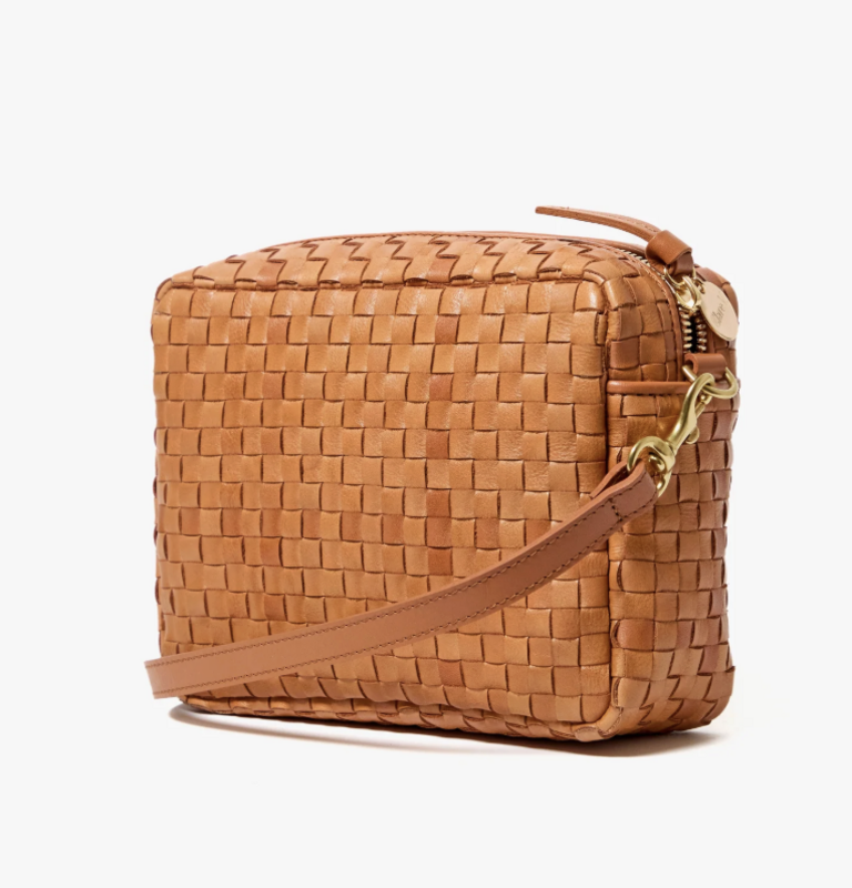 Clare V. Midi Sac Woven Checker