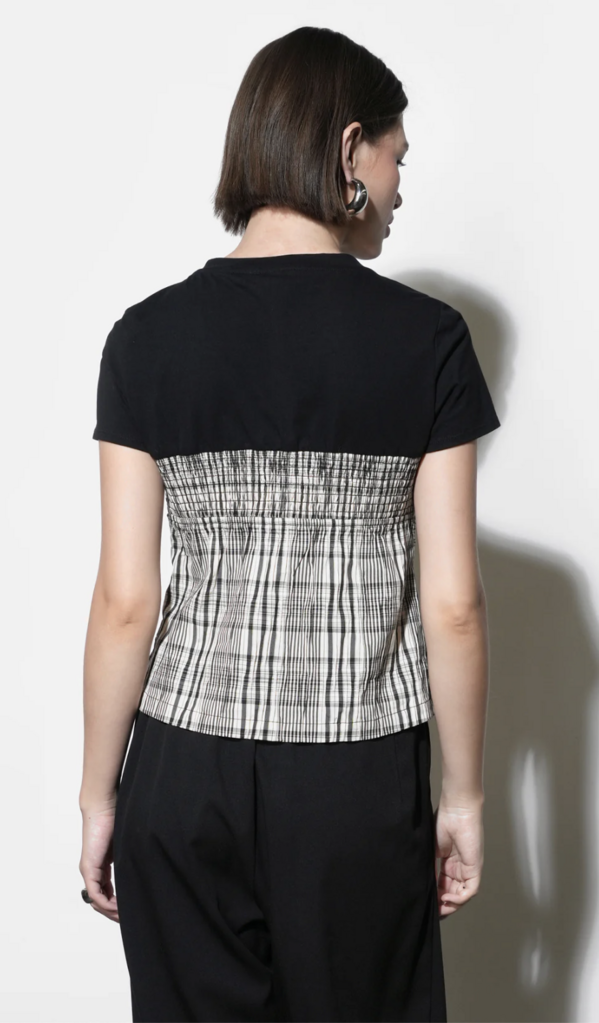 Greylin Nadia Knit Combo Twist Front Top