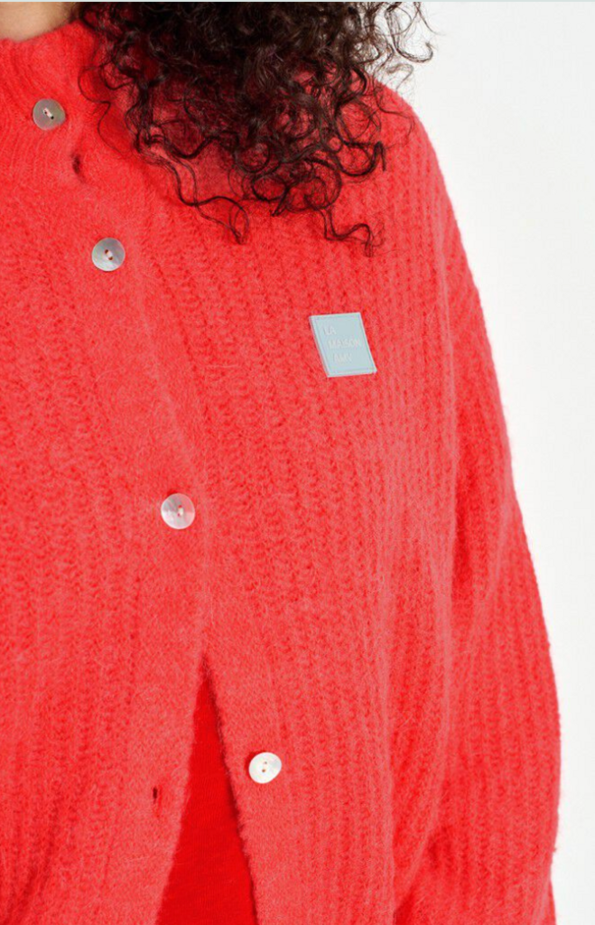 American Vintage East Cardigan in Flourescent Sunrise