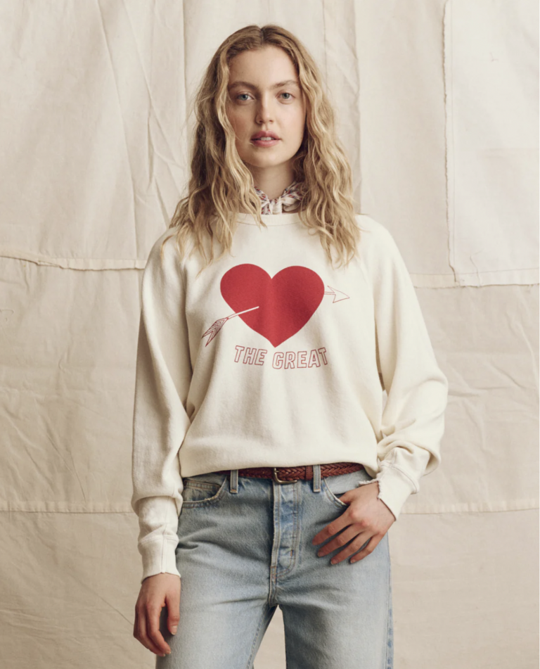 The Great The College Sweatshirt W/Heart Graphic