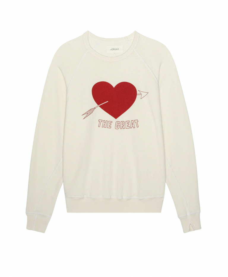 The Great The College Sweatshirt W/Heart Graphic