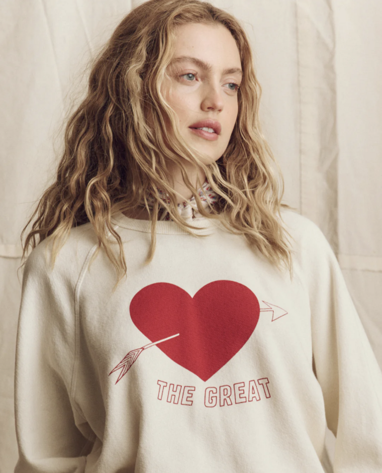 The Great The College Sweatshirt W/Heart Graphic