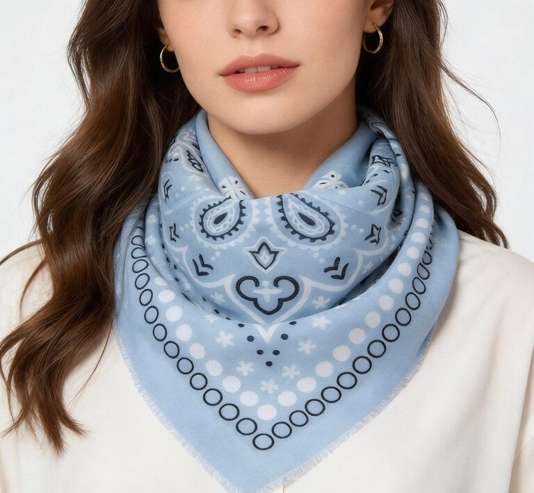 Lineta Large thin Bandana Scarf