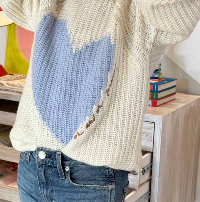 Kerri Rosenthal Ricki Imperfect Heart Sweater