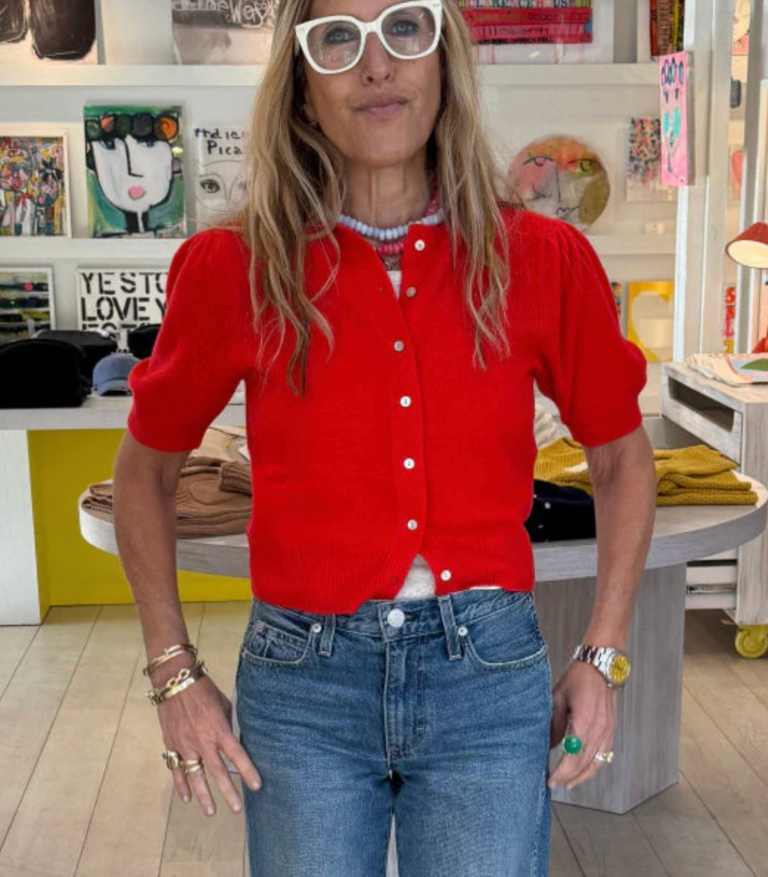 Kerri Rosenthal Short Sleeve Cardigan