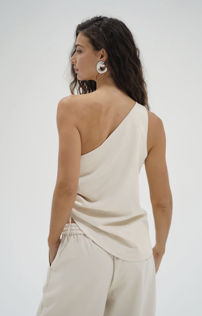 LNA Neela One Shoulder Top
