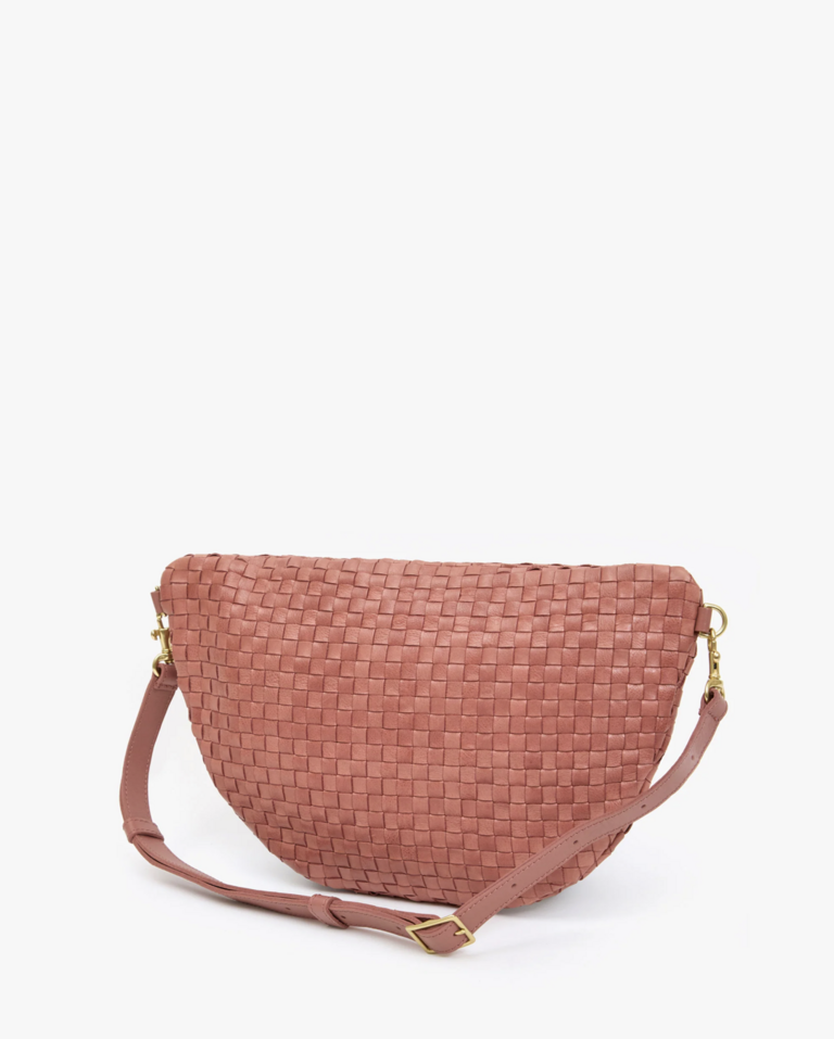 Clare V. Grande Woven Checker Fanny