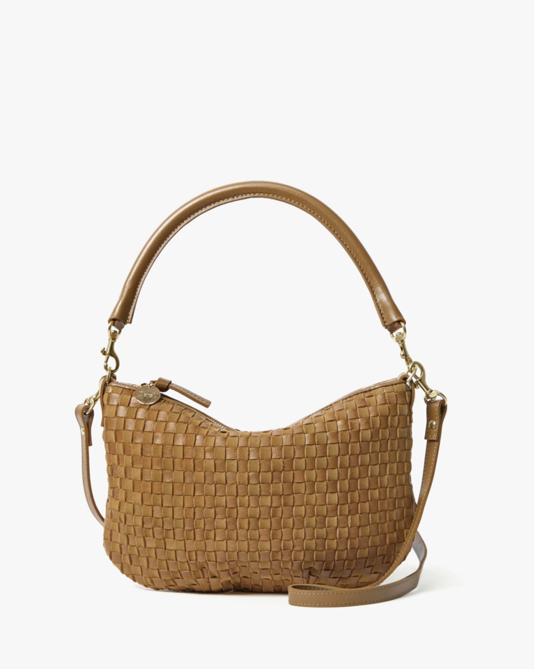 Clare V. Leather and Suede Petit Moyen Messenger