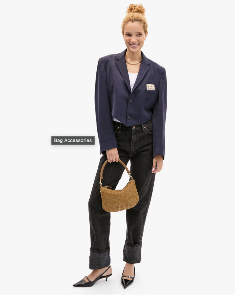 Clare V. Leather and Suede Petit Moyen Messenger